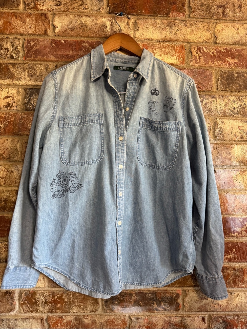 Vintage / Y2K Ralph Lauren Denim button up - Crest